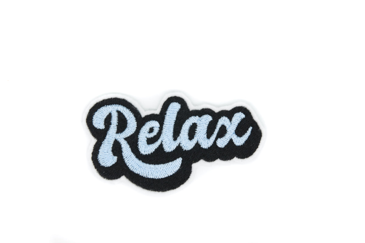 Relax Word Iron On Embroidered Patch Project Pinup relax-word-iron-on-embroidered-patch-project-pinup