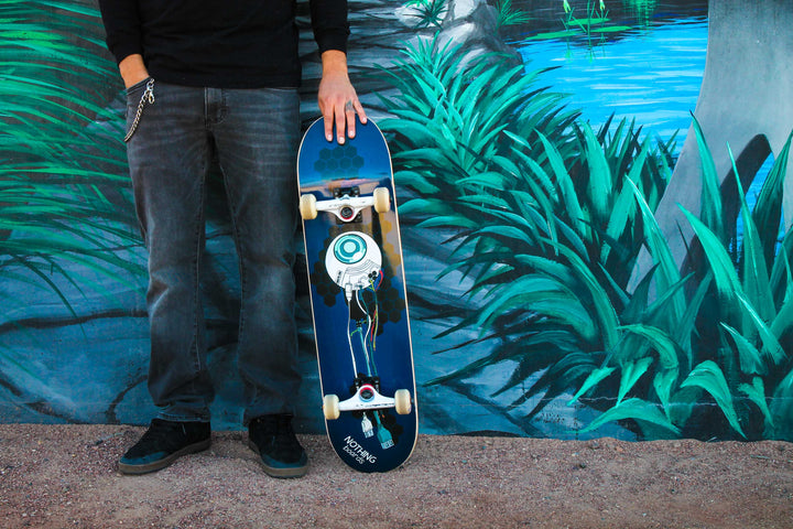 Skateboard Deck with Eyeball Artwork
